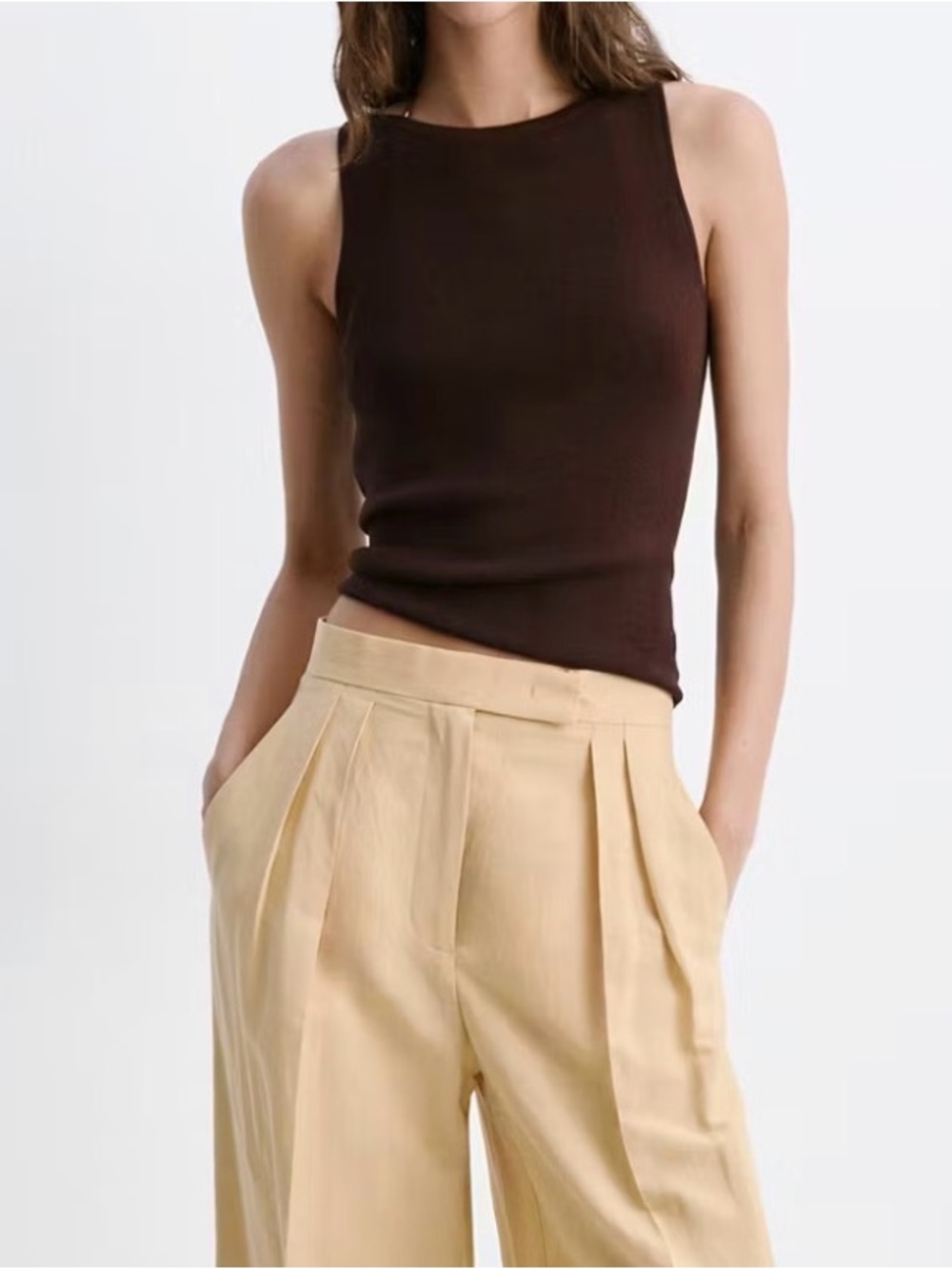 Mango Fine Knit Boat Neck Tank